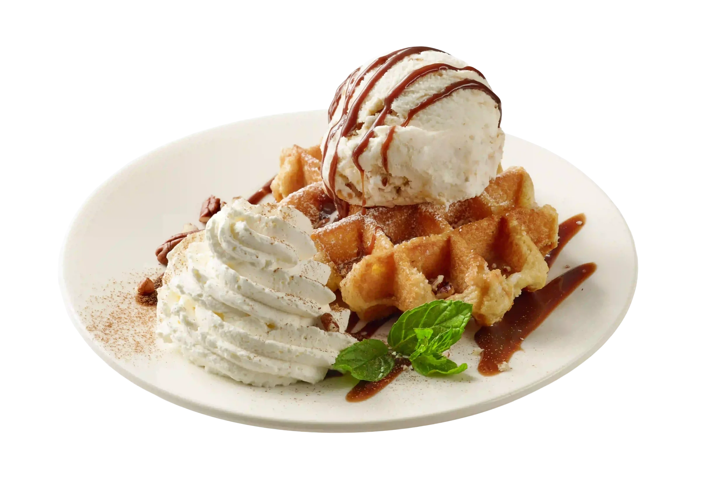 Gofre servido con helado La Ibense 1892