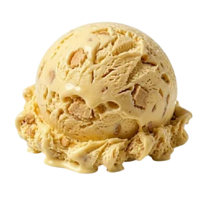 Bola de helado sabor natillas con galletas La Ibense 1892