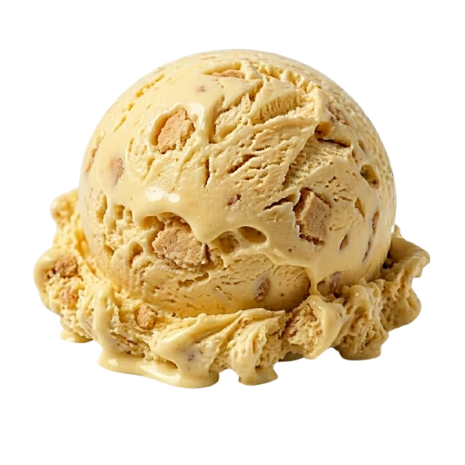 Bola de helado sabor natillas con galletas La Ibense 1892