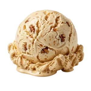 Bola de helado sabor nata con nueces y toffee La Ibense 1892
