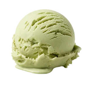 Bola de helado sabor pistacho artesanal La Ibense 1892