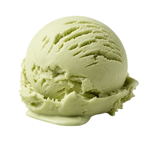 Bola de helado sabor pistacho artesanal La Ibense 1892