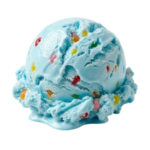Bola de helado sabor pitufo gominolas La Ibense 1892