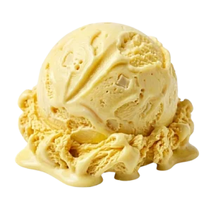 Bola de helado sabor tarta de limón con chocolate blanco La Ibense 1892