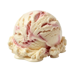 Bola de helado sabor tarta de queso La Ibense 1892