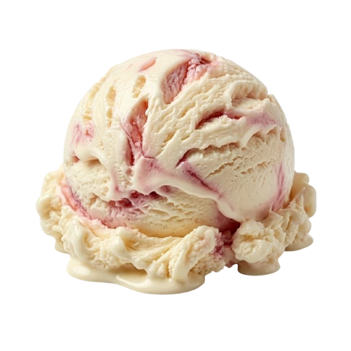 Bola de helado sabor tarta de queso La Ibense 1892