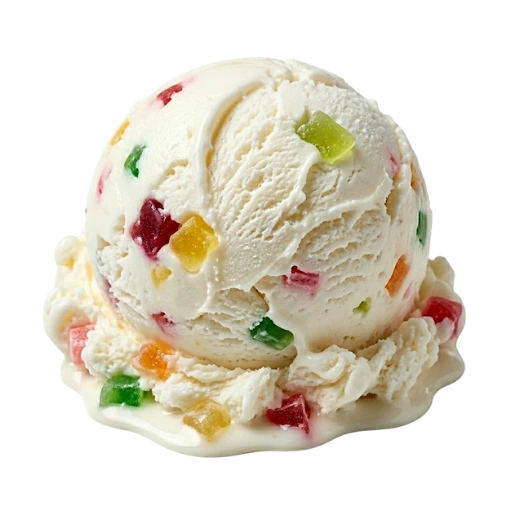 Bola de helado de tutti frutti La Ibense 1892